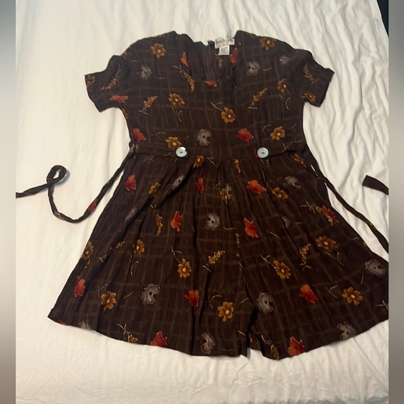 Romper Brown Plaid and Floral - Picture 4 of 10